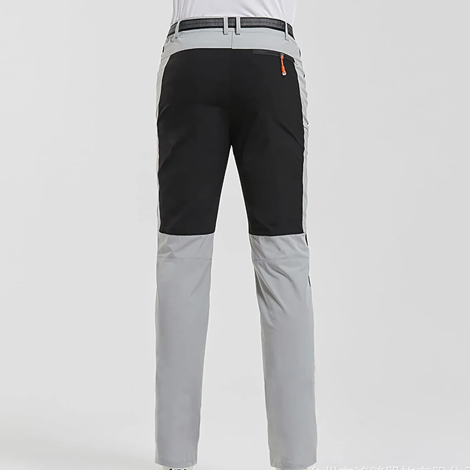 GIERIDUC Men's Hiking Pants Lightweight Quick Dry Stretch Wind Pants Color Patchwork Travel Trouser Fishing Outdoor Work Pant