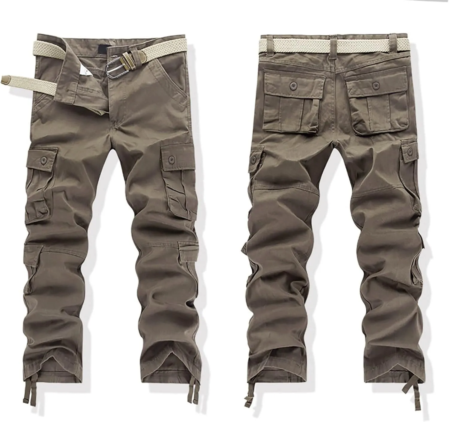 GIERIDUC Mens Hiking Stretch Pants Camouflage Tactical Pants Lightweight Cotton Outdoor Military Combat Cargo Pants Trousers