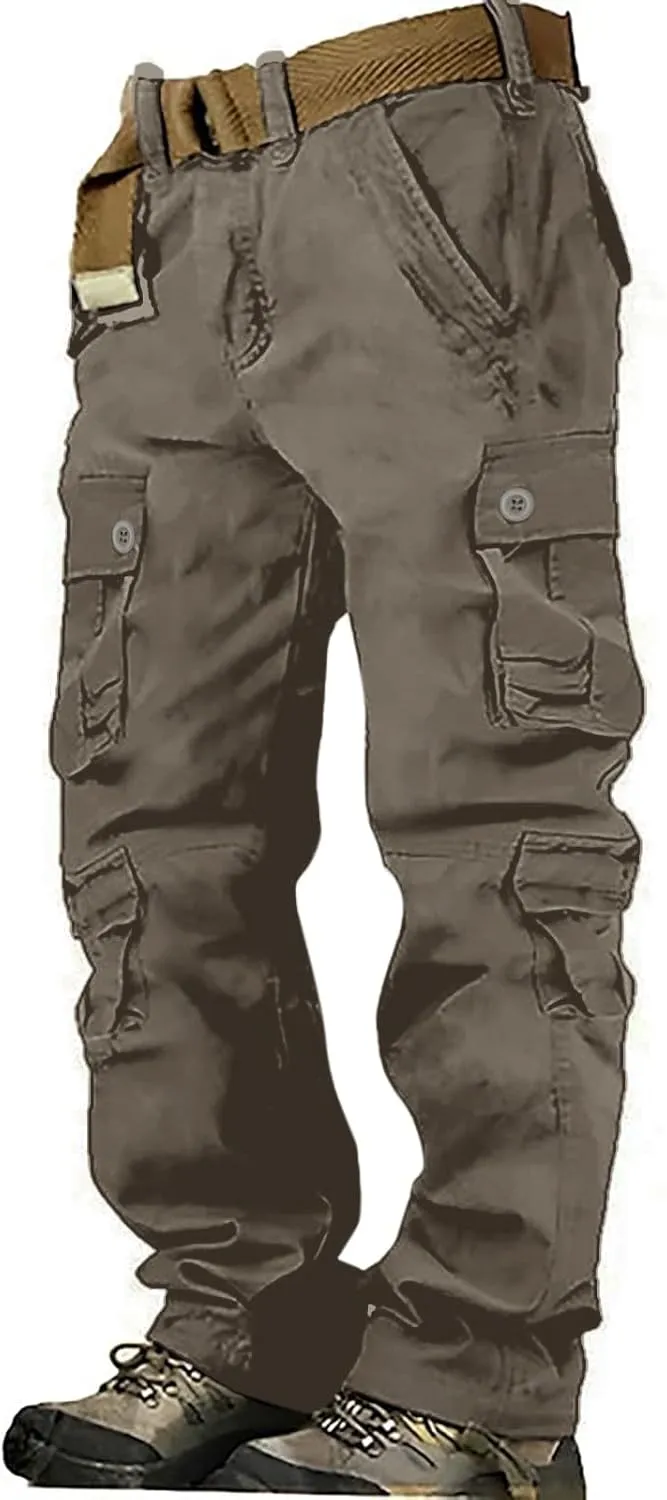 GIERIDUC Mens Hiking Stretch Pants Camouflage Tactical Pants Lightweight Cotton Outdoor Military Combat Cargo Pants Trousers