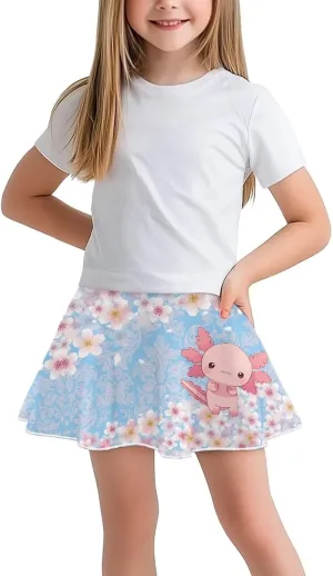 Girls Athletic Skort with Pocket 5-14 Years Sports Skirt Casual Daily Wear Outdoor Activities
