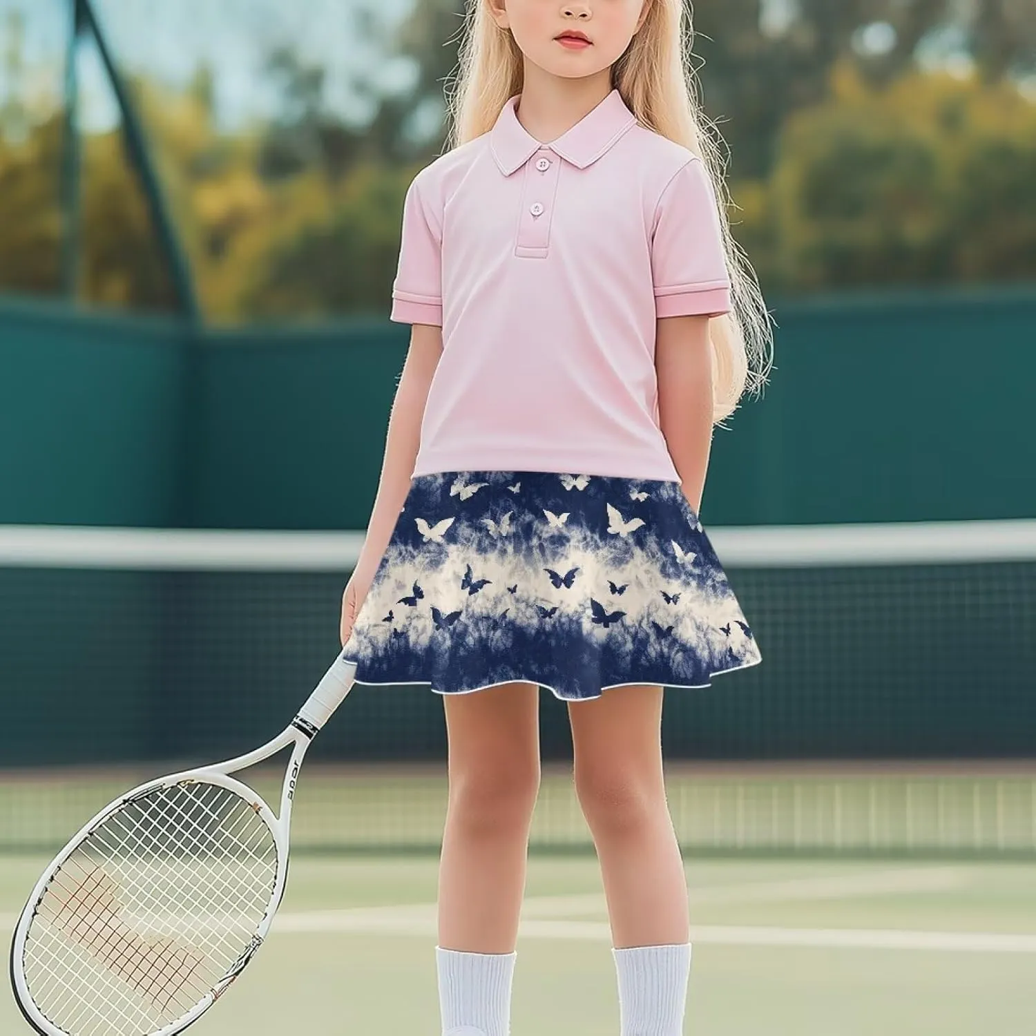 Girls Athletic Skort with Pocket 5-14 Years Sports Skirt Casual Daily Wear Outdoor Activities