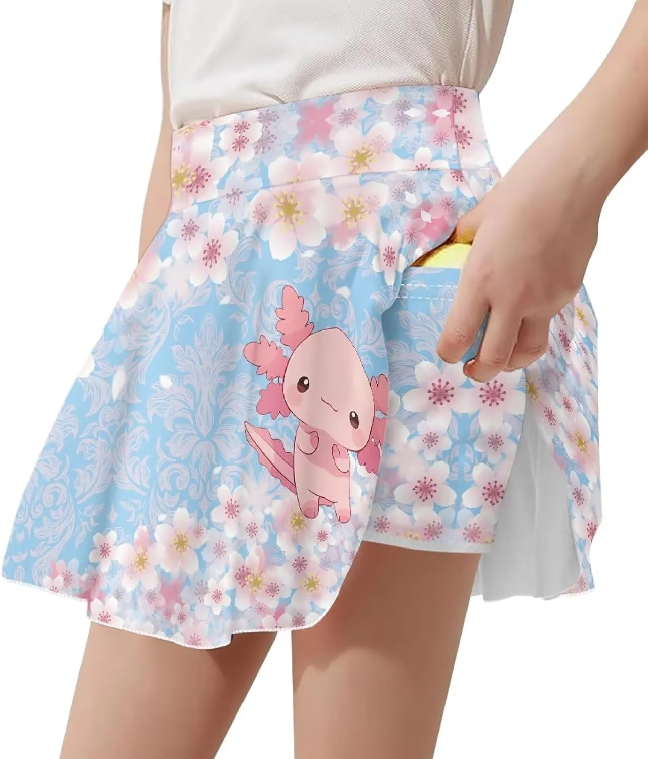 Girls Athletic Skort with Pocket 5-14 Years Sports Skirt Casual Daily Wear Outdoor Activities