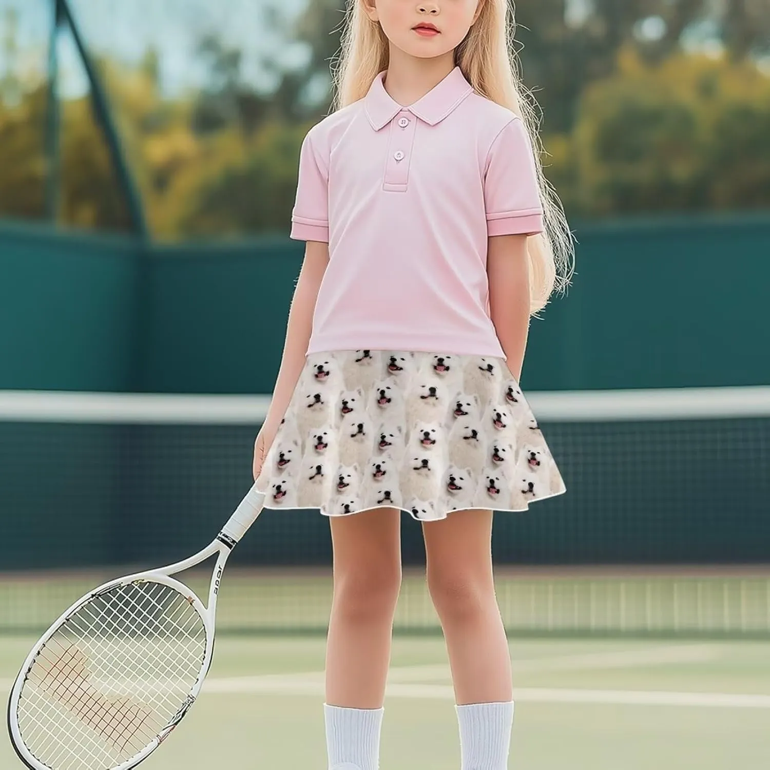 Girls Athletic Skort with Pocket 5-14 Years Sports Skirt Casual Daily Wear Outdoor Activities