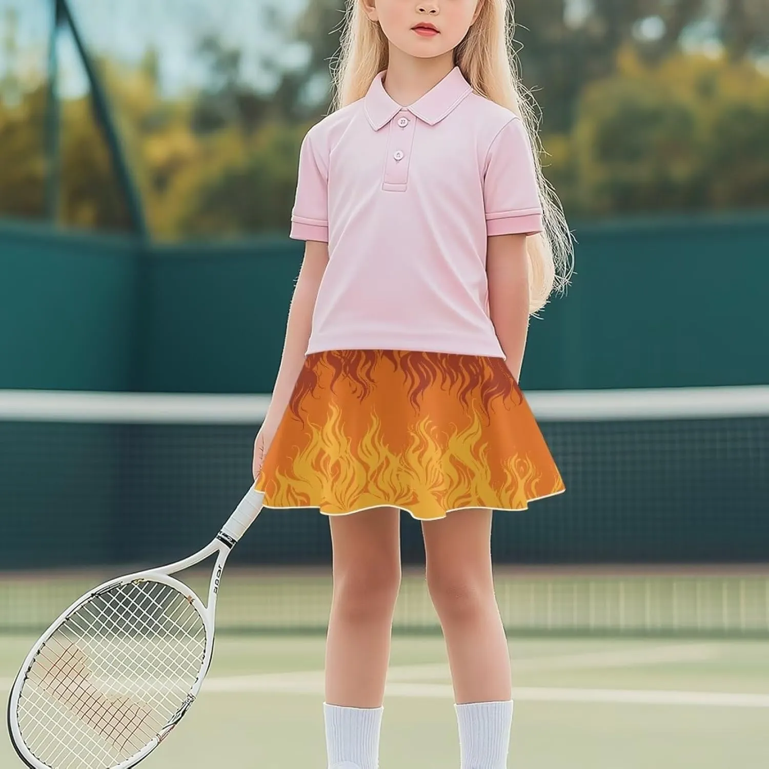 Girls Athletic Skort with Pocket 5-14 Years Sports Skirt Casual Daily Wear Outdoor Activities