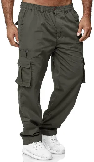 GOFULY Cargo Pants for Men Ripstop Stretch Baggy Sweatpants with Pockets Slim Fit Pants Big and Tall Pants Workout Joggers