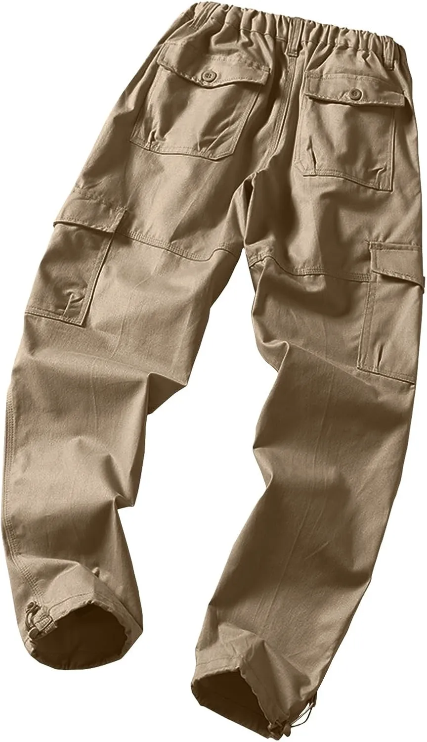 GOFULY Cargo Pants for Men Ripstop Stretch Baggy Sweatpants with Pockets Slim Fit Pants Big and Tall Pants Workout Joggers