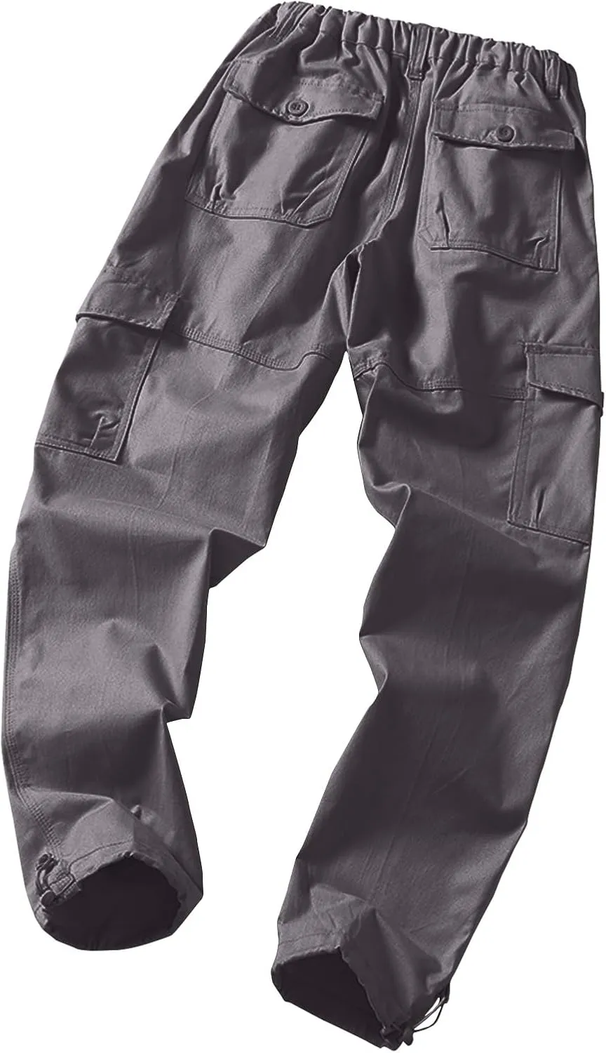 GOFULY Men Cargo Pants Work Ripstop Stretch Slim Fit Sweatpants with Pockets Special Occasions Pants Athletic Baggy Pants