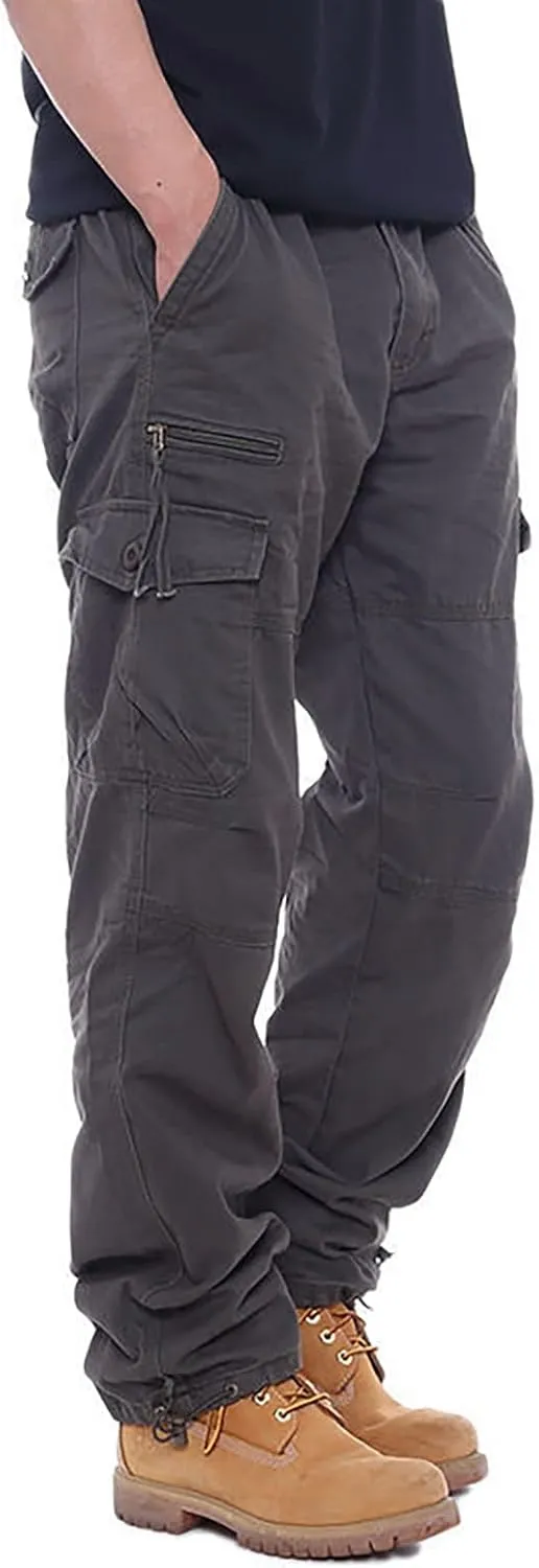 GOFULY Men Cargo Pants Work Ripstop Stretch Slim Fit Sweatpants with Pockets Special Occasions Pants Athletic Baggy Pants