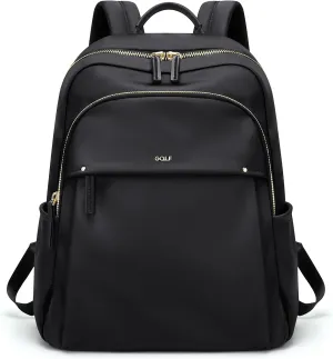 GOLF SUPAGS Stylish Laptop Backpack for Women Computer Bag Fits 14 Inch Notebook Travel College Work Backpacks Purse (Black)