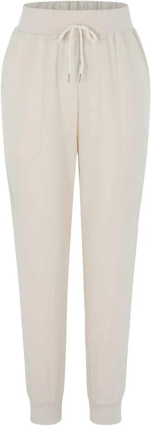 High Waisted Pants For Women Casual Loose Wide Leg Trousers Stretchy Cotton Linen Summer Pull On Boho Sweatpants
