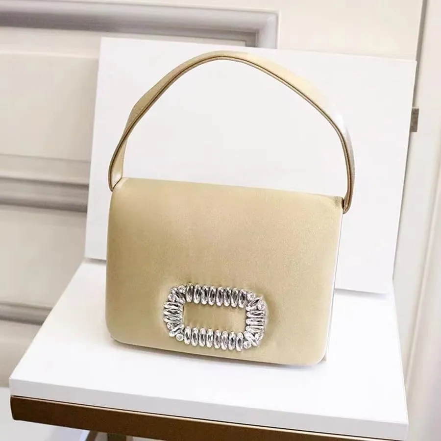 Ins with Diamond Dinner Bag Small Square Bag Crossbody bag Wedding Party Dress Clutch bag Stylish studio bag