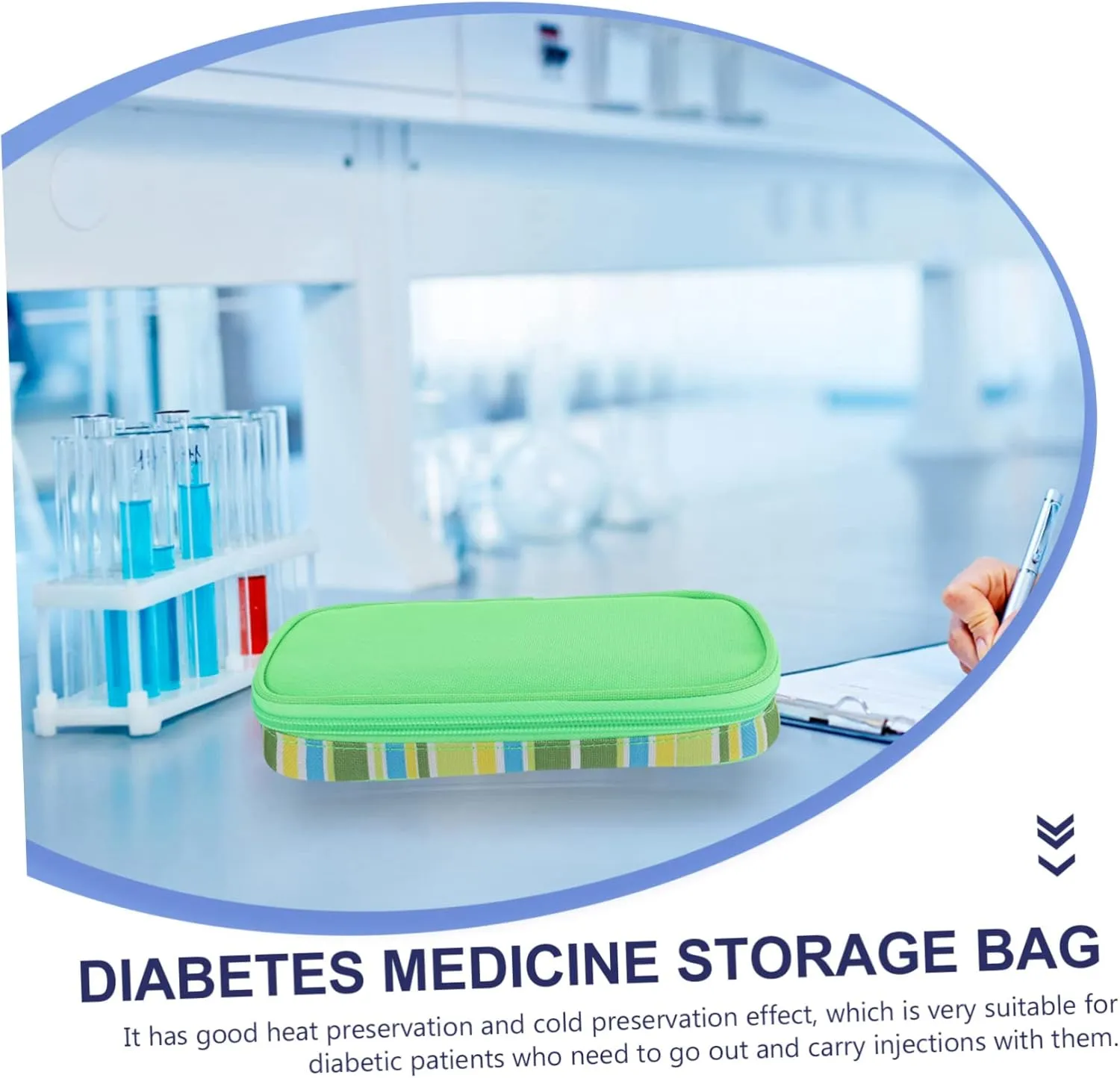 Insulation Bag for Travel Portable Cooler Medicine Case Compact Medical Storage Handbag Suitcase Friendly