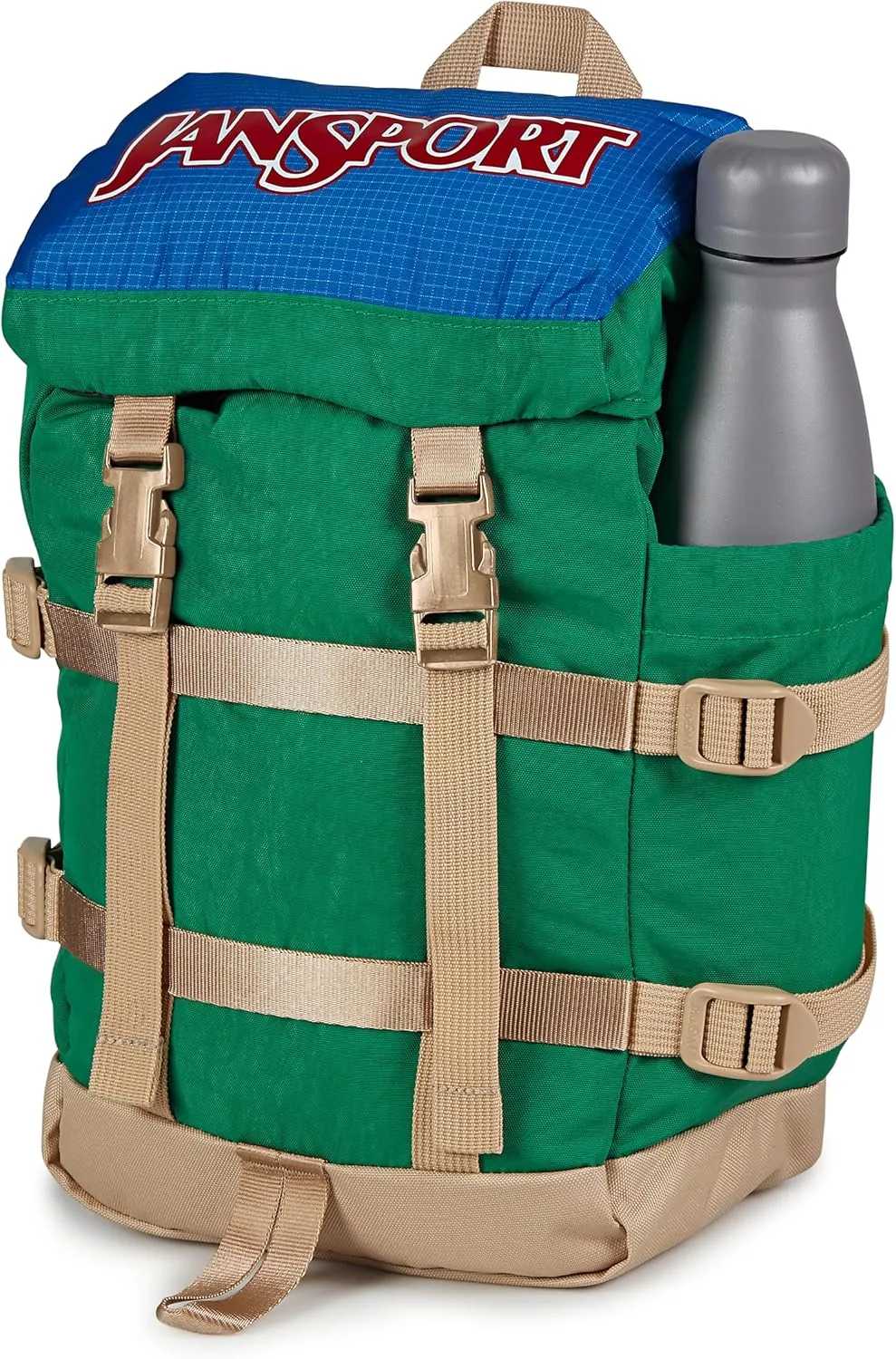 JanSport Mini Skip Pack  Compact Backpack with Main Compartment, Side Water Bottle Pocket, and Zippered Accessory Pocket, Jelly Kelly