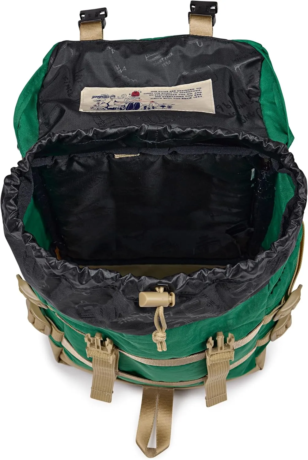 JanSport Mini Skip Pack  Compact Backpack with Main Compartment, Side Water Bottle Pocket, and Zippered Accessory Pocket, Jelly Kelly