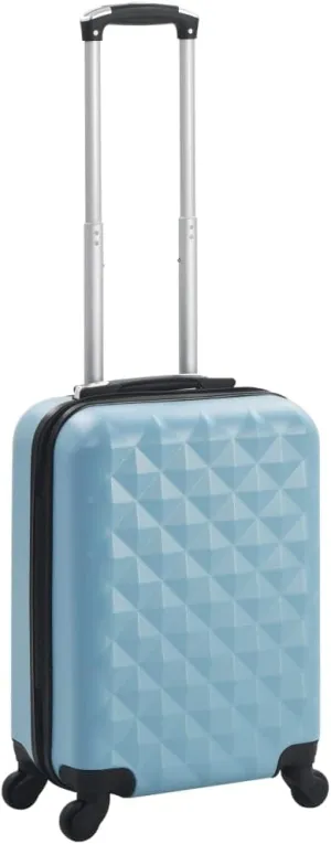 JCSD Hardcase Trolley with Security Lock and 360 Degree Castors, Durable ABS Material, Compact Design, Blue