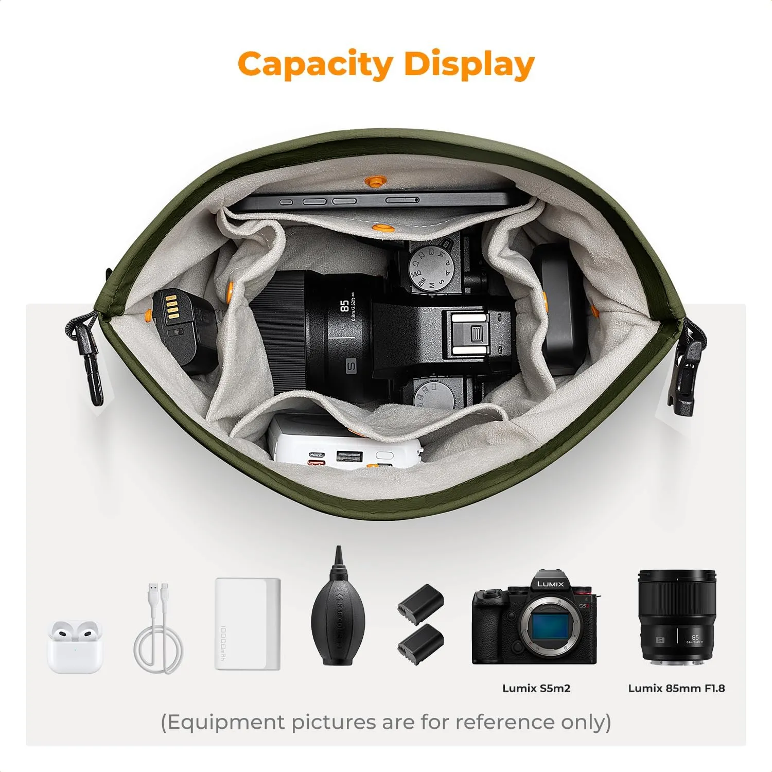K&F Concept Camera Sling Bag Small Camera Compact Case, Cute Soft Camera Pouch Handbag for Urban Street Photography