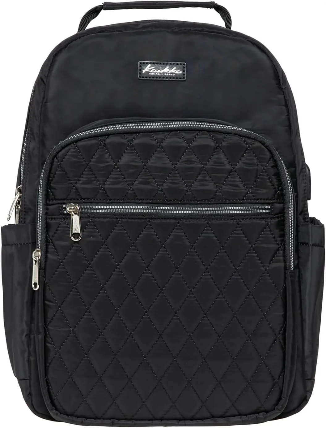 KAUKKO Women Laptop Backpacks for 14" Notebook Casual Computer Bag Stylish Pattern Daypack for Work Travel Business 27BLACK,11.8L