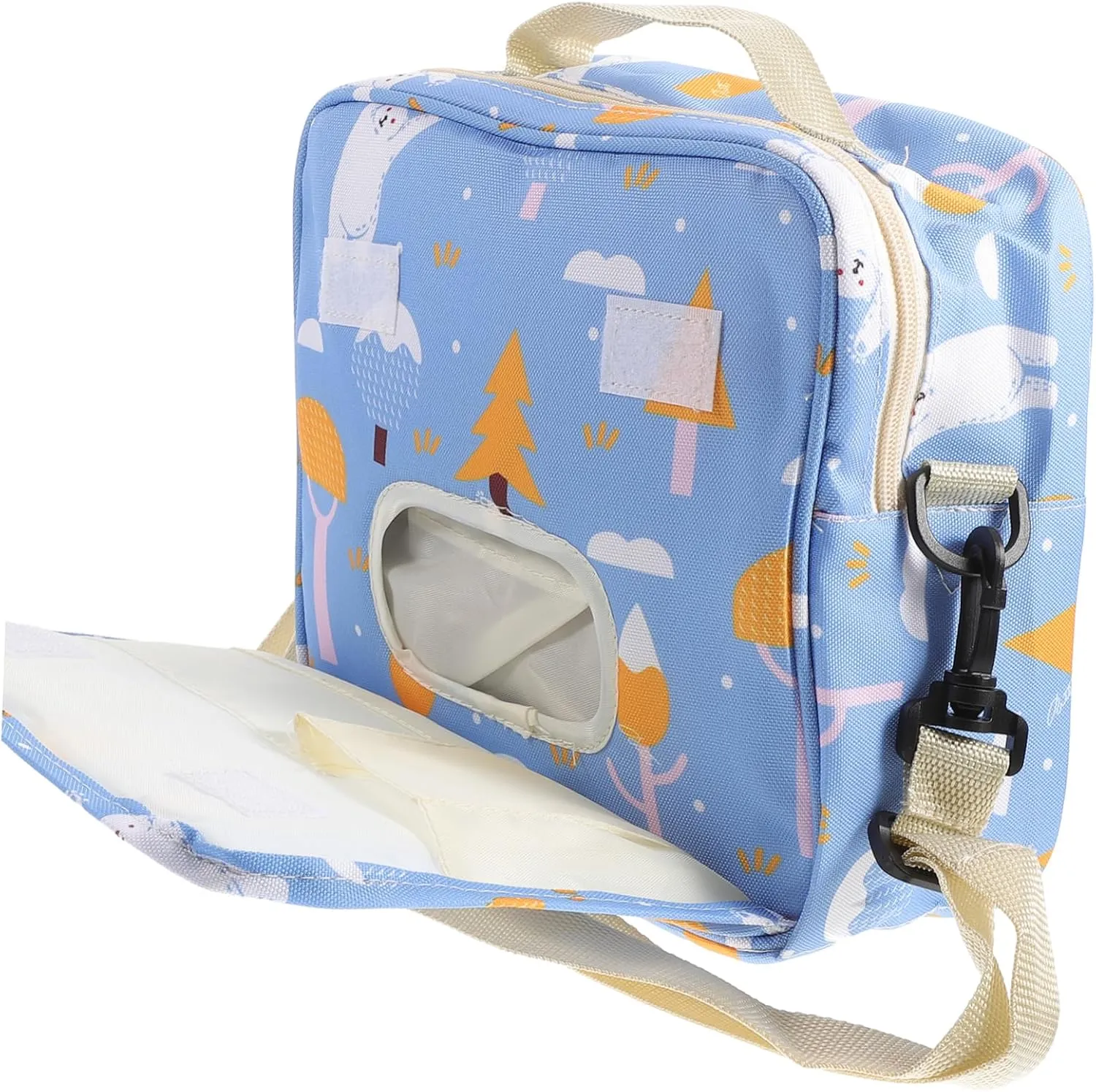 KESYOO Fashionable Diaper Bag Tote for Travel Multifunctional Messenger Purse with Closure Lightweight Stylish Quilted Detailing Stroller Accessory for Moms