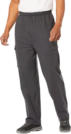 KingSize Men's Big & Tall Lightweight Jersey Cargo Sweatpants
