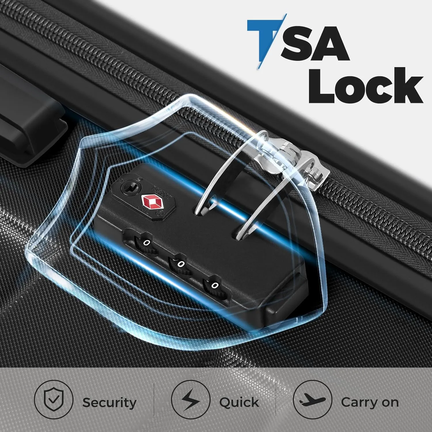 Krute Suitcase, 28 Inch Luggage With Spinner Wheels, Large Suitcase Lightweight Hard Shell PC ABS TSA Lock Checked LuggageBlack