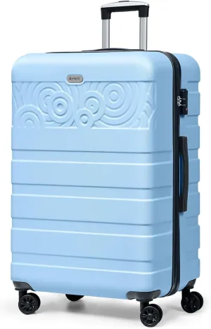 Krute Suitcase, 28 Inch Luggage With Spinner Wheels, Large Suitcase Lightweight Hard Shell PC ABS TSA Lock Checked LuggageLightBlue