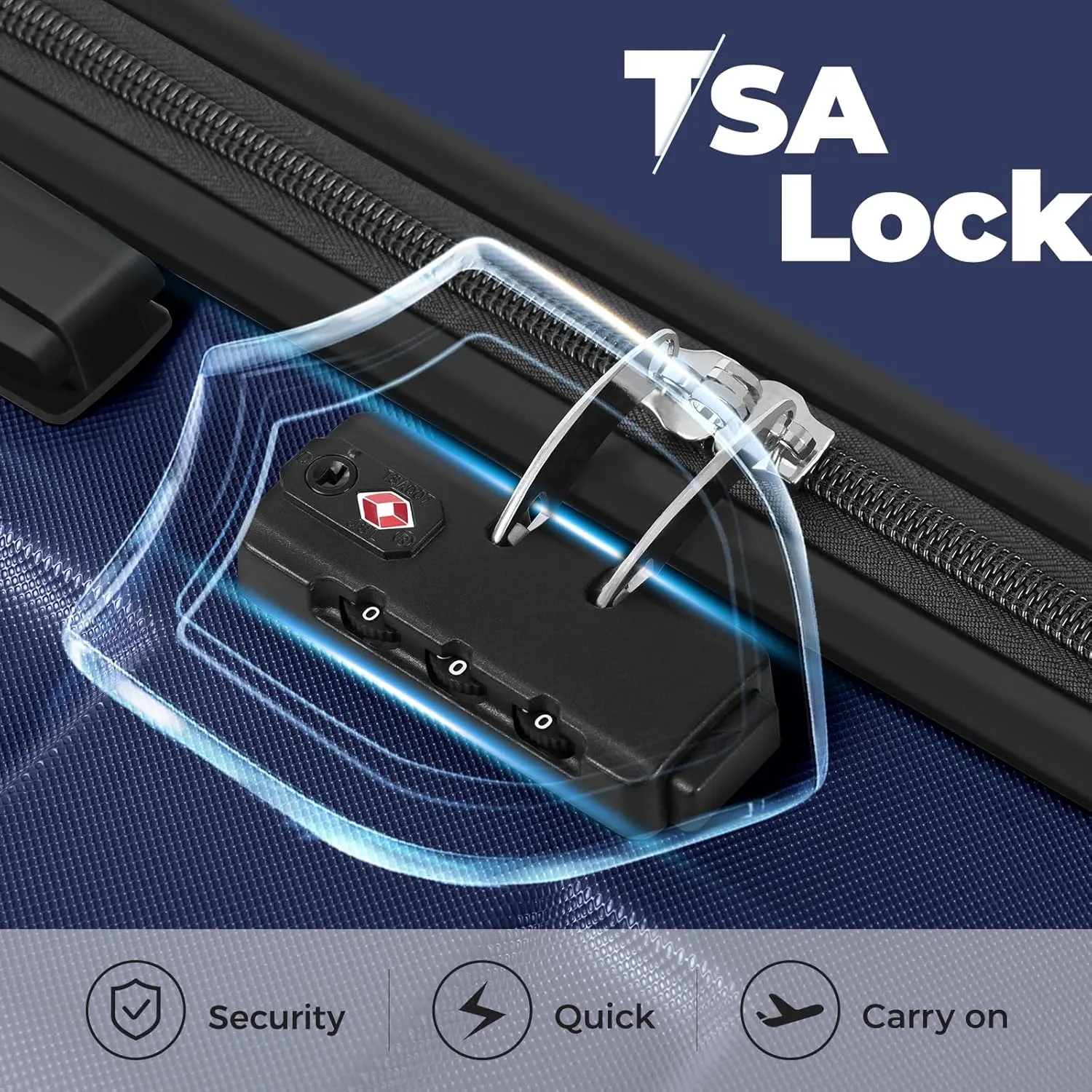 Krute Suitcases with Wheels, 24 Inch Checked Luggage with Spinner Wheels, Lightweight PC ABS TSA Lock Hard Shell Luggage Unique PatternsDarkBlue