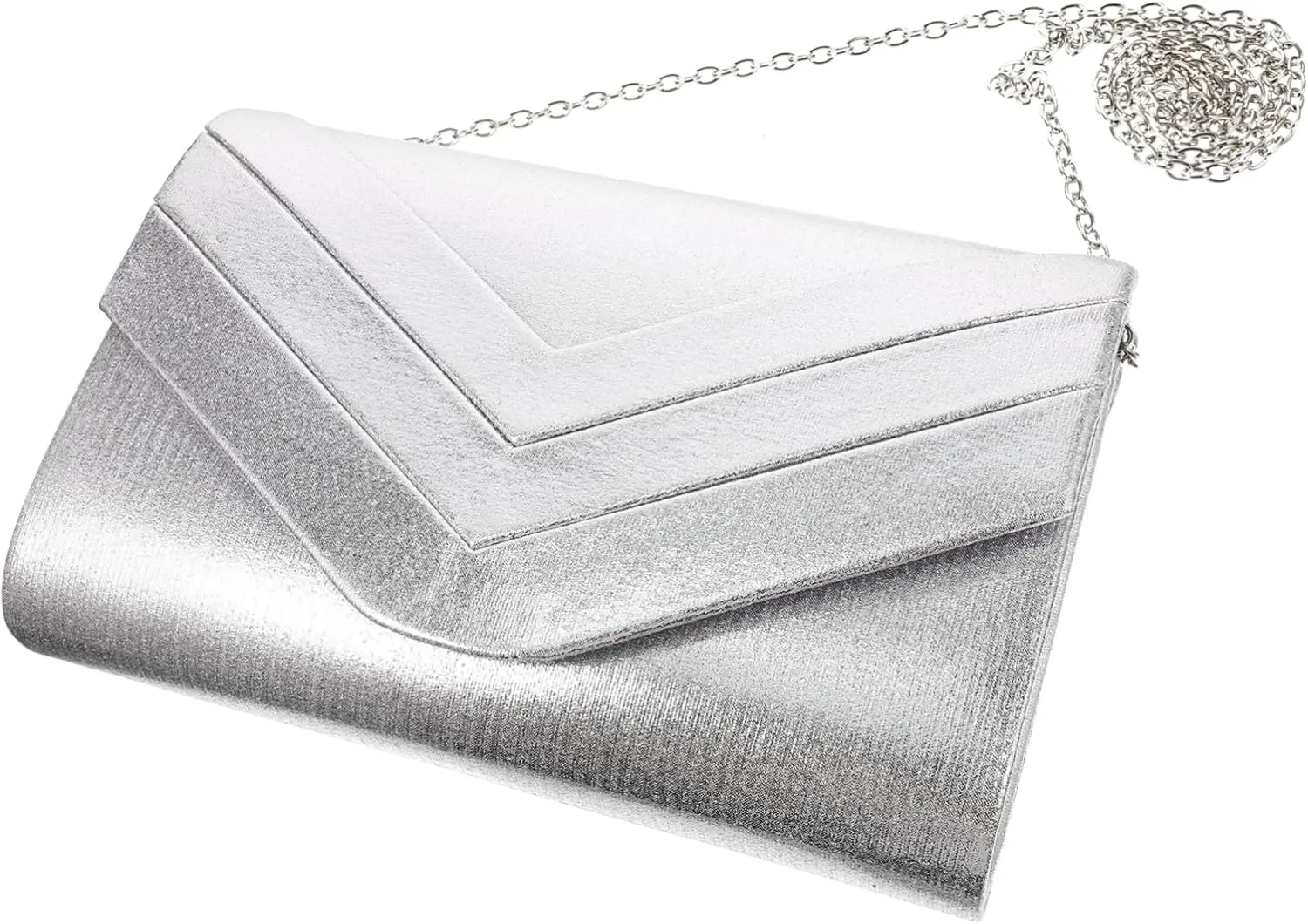 Ladies Evening Bag Silver Purse for Women Beaded Clutch Night Out Essential Compact Wedding Cocktail Party