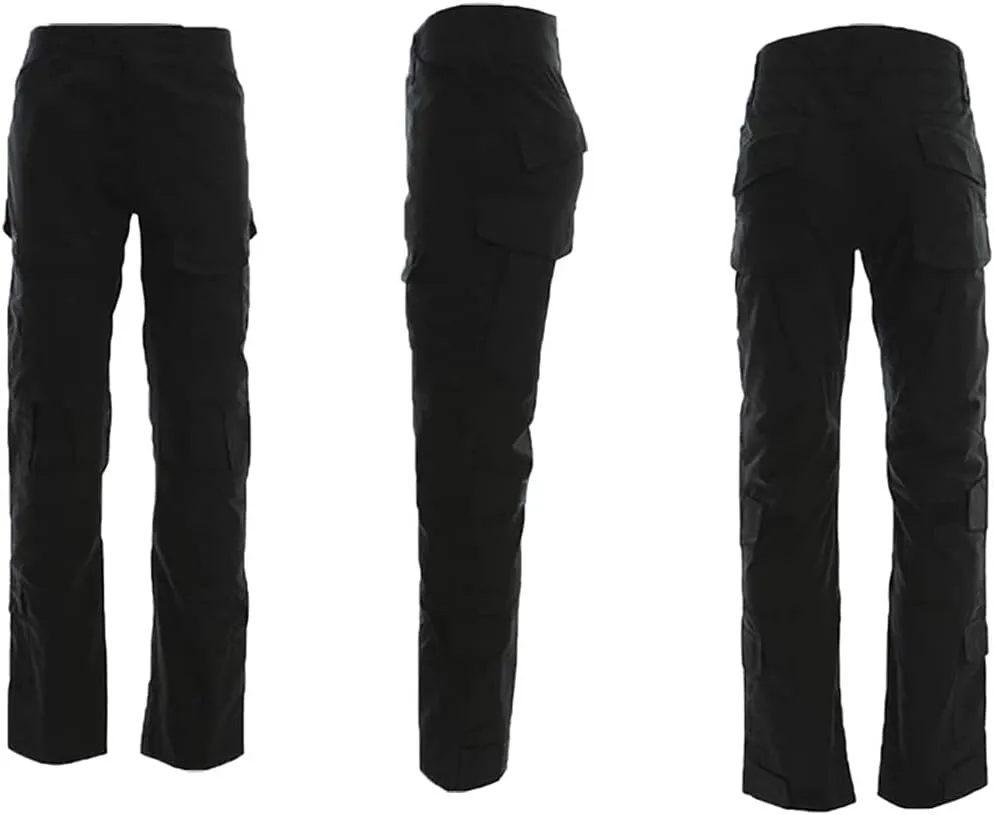 LANBAOSI Men's Tactical Combat Shirt and Pants Set Long Sleeve Woodland Hunting Military Uniform 1/4 Zip