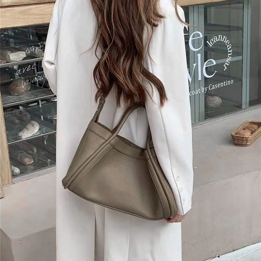 Large Vegan Leather Work Tote Bag for Women | Stylish Commuting Bag with Small Purse for Handmade Leather Shoulder Bags