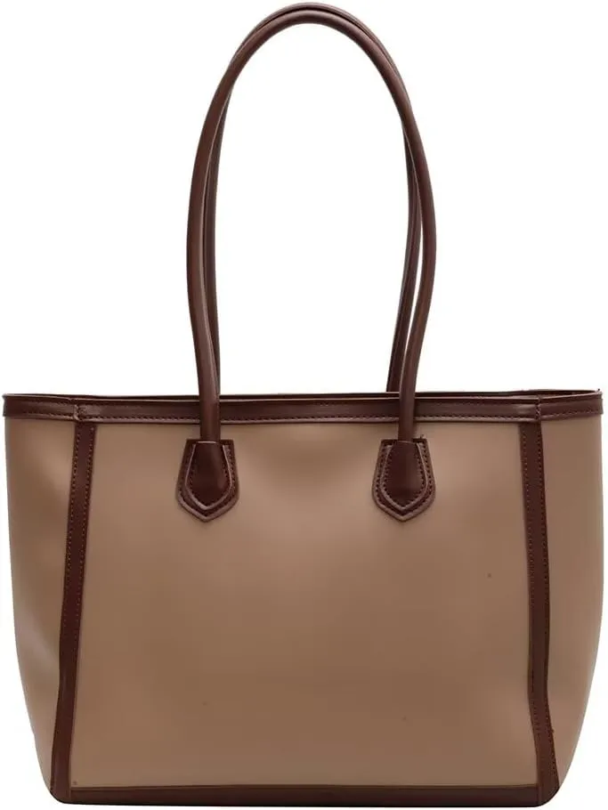 Leather Tote Bag for Women Stylish Shoulder Handbag Large Capacity Tote Purse Casual Work Bag Waterproof Shopping Bag