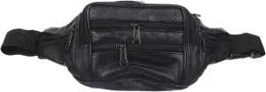 Leather Waist Bag for Men Travel Fanny Pack Coin Purse Waterproof and Compact for Phones Cards
