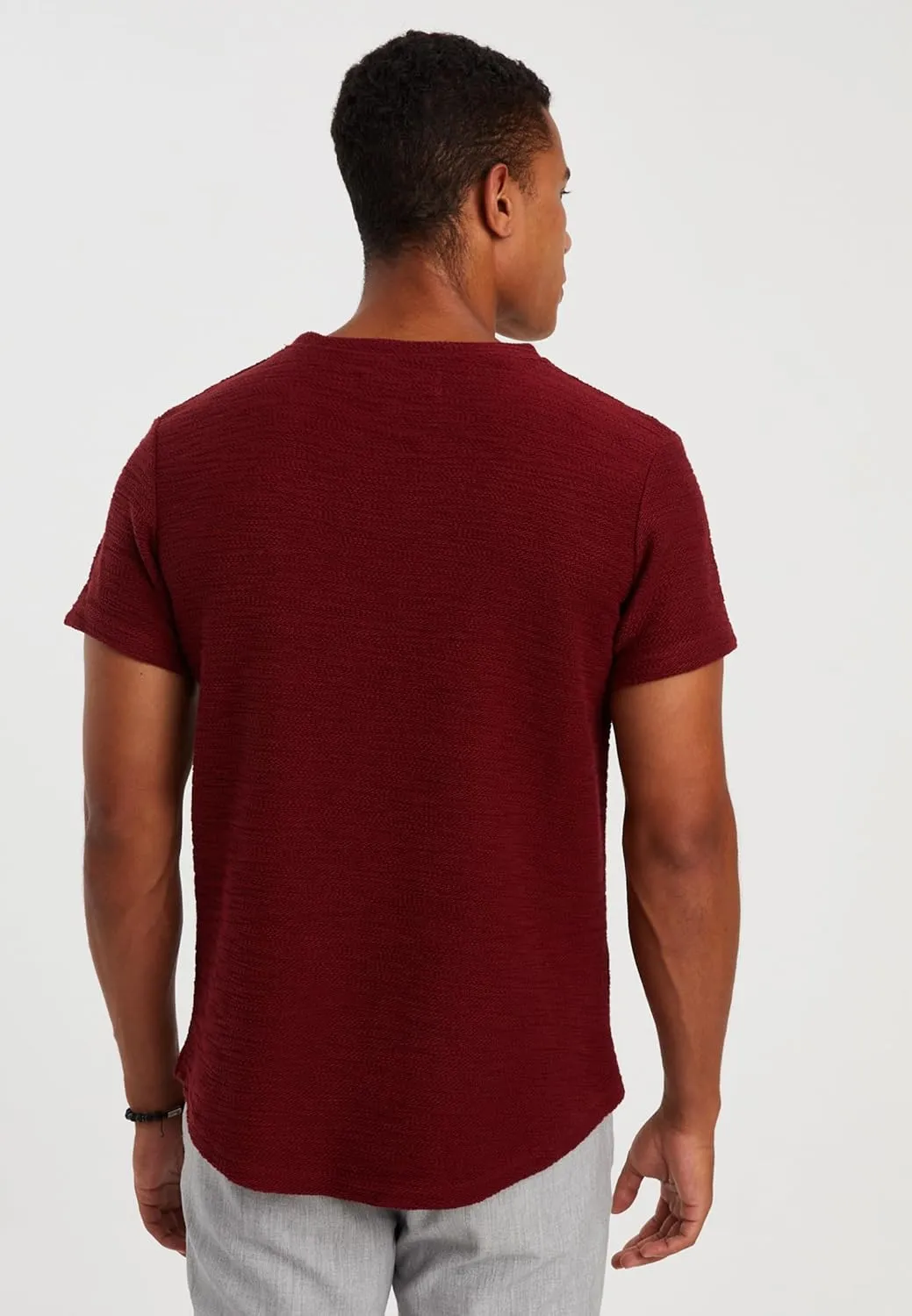 Leif Nelson Mens Oversize Slim Fit Crewneck Cotton T shirt Short Sleeve Classic Stylish Skin Friendly Tee