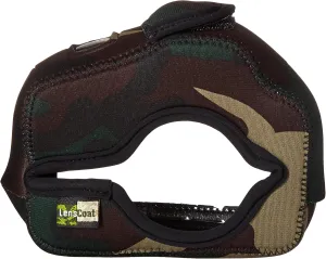 LensCoat BodyGuard Compact CB camouflage neoprene protection camera body bag case (Clear Back) (Forest Green Camo)