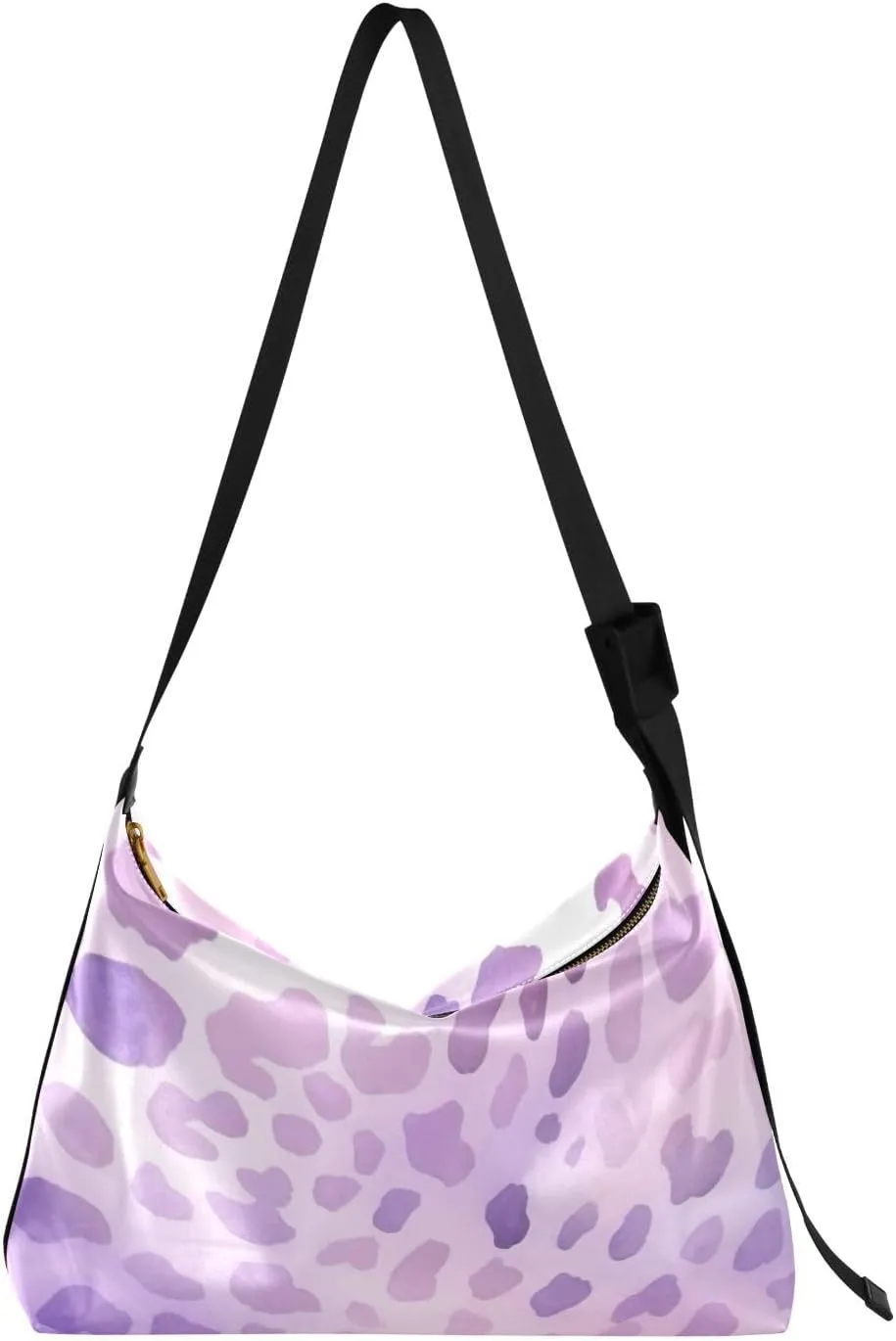 Leopard Fashion Leather Hobo Bag for Women Men Casual Shoulder Bag with Adjustable Strap Large Capacity Tote Handbag