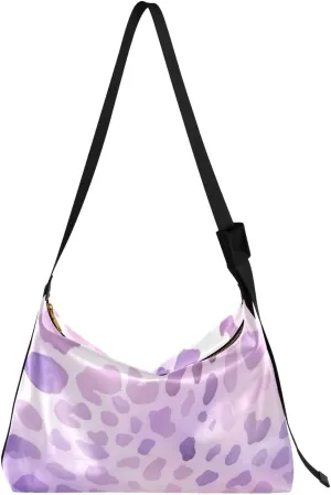 Leopard Fashion Leather Hobo Bag for Women Men Casual Shoulder Bag with Adjustable Strap Large Capacity Tote Handbag