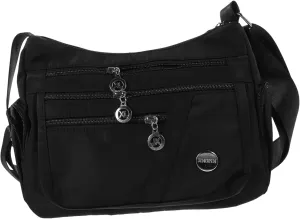 LIFKOME Nylon Messenger Bag Waterproof Tote Storage Pockets Casual Stylish for Shopping Work