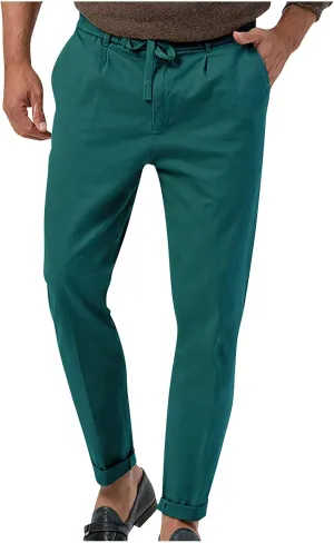 Lightweight Casual Pants for Men Classic Hiking Pants Tapered Work Pants Stretch Khaki Pants Pants with Ribbon