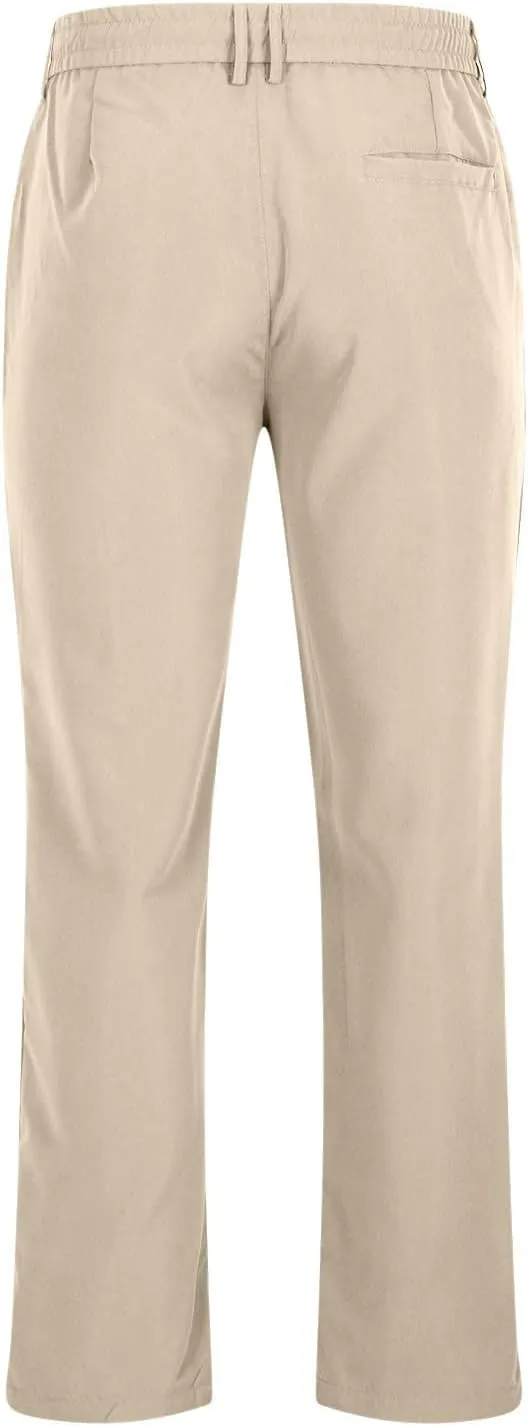 Lightweight Casual Pants for Men Classic Hiking Pants Tapered Work Pants Stretch Khaki Pants Pants with Ribbon