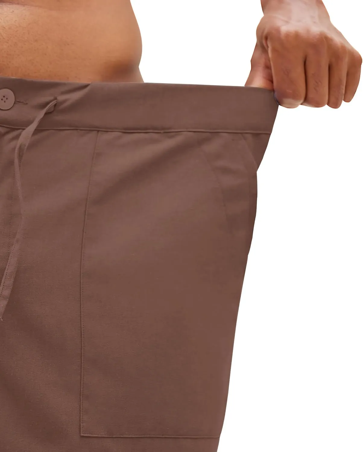 Linen Pants for Men - Casual Wide Leg Beach & Lounge Pants with Pockets