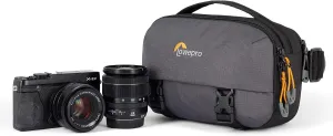 Lowepro Trekker Lite Hp 100, Compact Camera Backpack with Tablet Pocket, Camera Bag for Crop-Sensor Mirrorless, Ultracinch Compression System, Grey