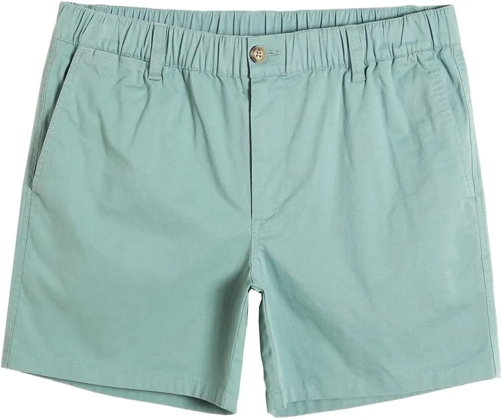 maamgic Men's Classic-fit 5.5" Cotton Casual Shorts Elastic Waistband with Multi-Pocket Daily Wear Walking Summer Outfit