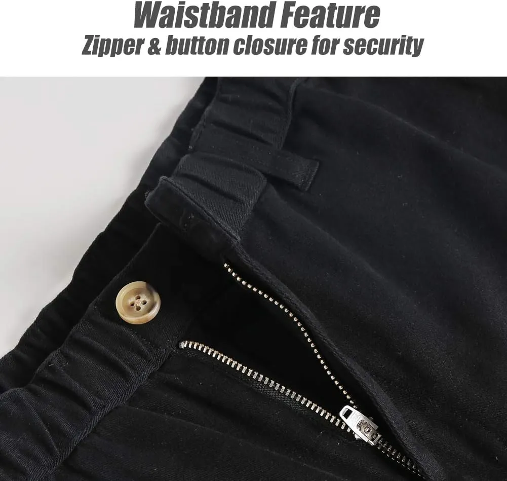 maamgic Men's Classic-fit 5.5" Cotton Casual Shorts Elastic Waistband with Multi-Pocket Daily Wear Walking Summer Outfit