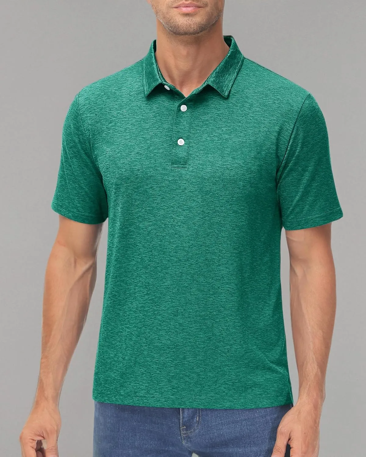 MAGCOMSEN Men's Short-Sleeve Polo,Golf Shirts for Men 3-Button Moisture Wicking,Athletic Outdoor Collared T-Shirt