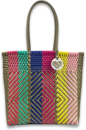 MARIA VICTORIA Women's Waterproof Plastic Tote - Medium, Stylish Spring/Summer Bag for Daily Use & Travel