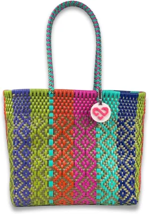 MARIA VICTORIA Women's Waterproof Plastic Tote - Medium, Stylish Spring/Summer Bag for Daily Use & Travel