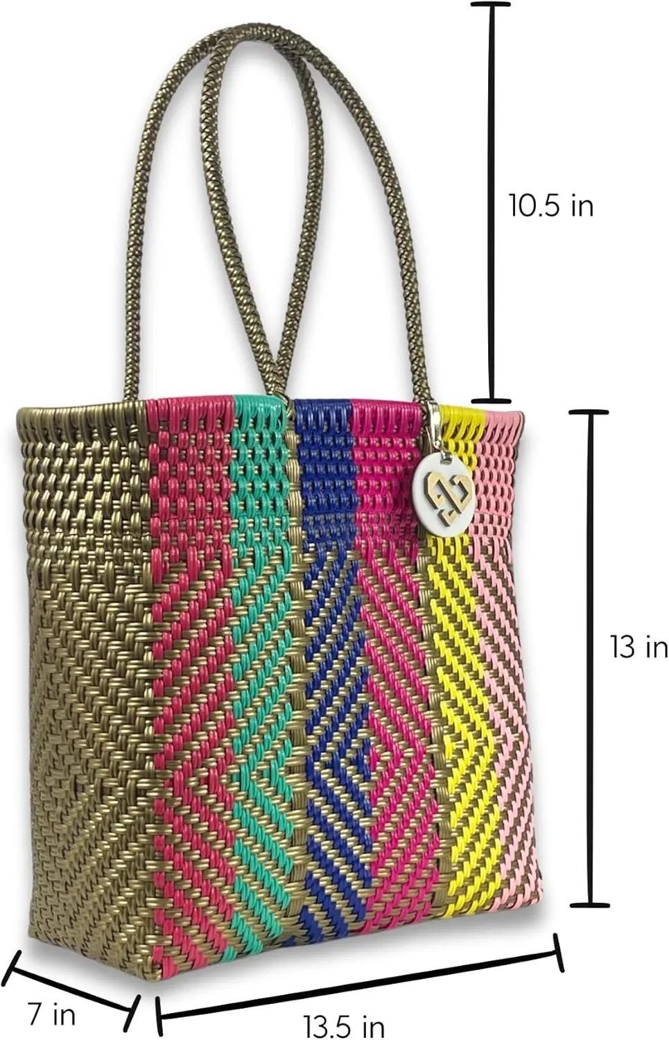 MARIA VICTORIA Women's Waterproof Plastic Tote - Medium, Stylish Spring/Summer Bag for Daily Use & Travel