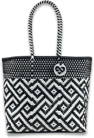 MARIA VICTORIA Women's Waterproof Plastic Tote - Medium, Stylish Spring/Summer Bag for Daily Use & Travel