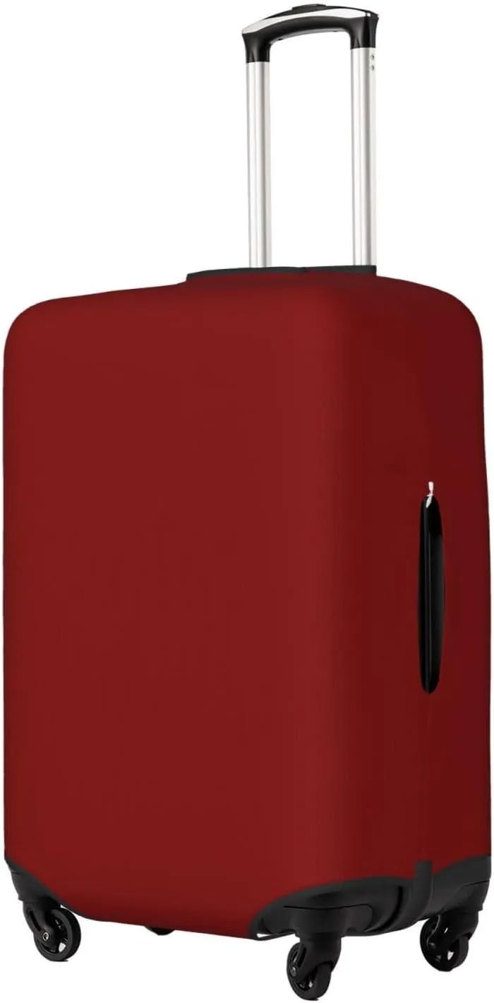 Maroon Luggage Cover Washable Elasticated Luggage Covers for Suitcase tsa Approved Stylish Dust and Scratch Resistant Luggage Case Protector for Kids and Adults
