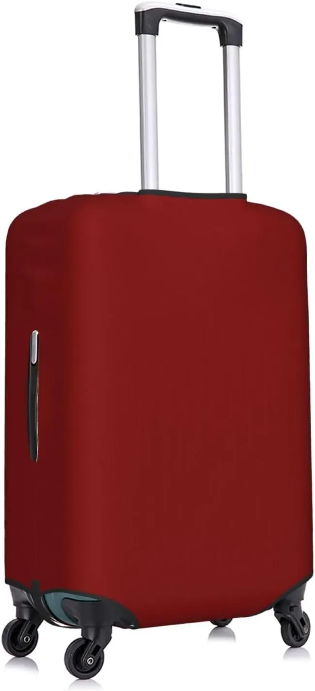 Maroon Luggage Cover Washable Elasticated Luggage Covers for Suitcase tsa Approved Stylish Dust and Scratch Resistant Luggage Case Protector for Kids and Adults