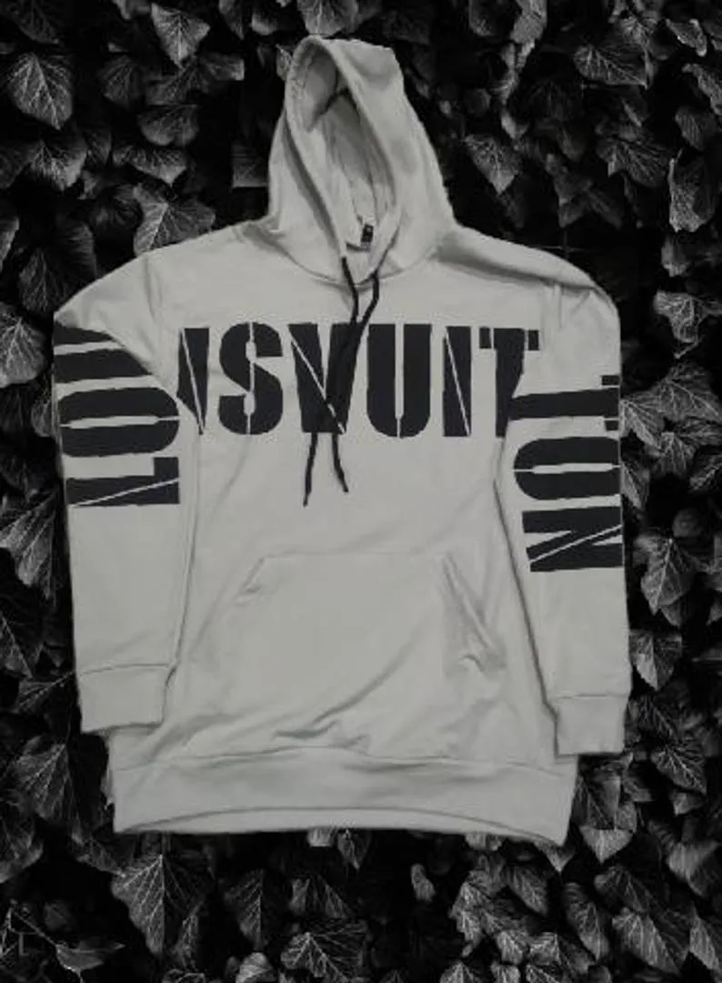 MEN WOOLEN FLEECE LIGHT GRAY EXCLUSIVE FULL SLEEVES HOOD WITH POCKETS